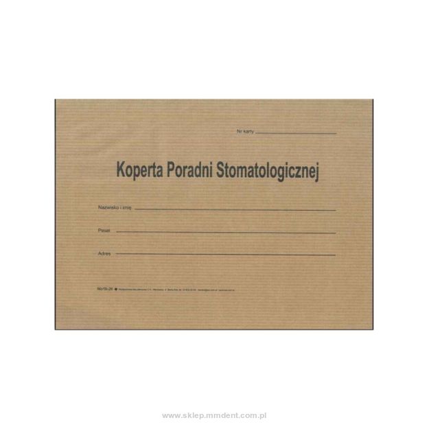 Koperta poradni stomatologicznej 100szt.