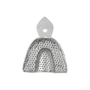 Łyżki wyciskowe z rantem perforowane pełne