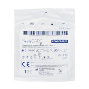 Rękawice sterylne SafeCare 1 szt. bezpudrowe