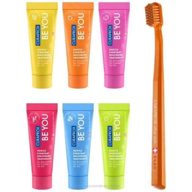 CURAPROX BE YOU - zestaw six pack + szczoteczka, wszystkie smaki 10ml