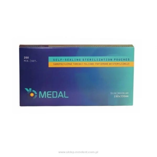 Torebki do sterylizacji 190 x 330, 200 szt.