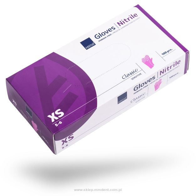 Rękawice nitrylowe różowe 100szt. Abena