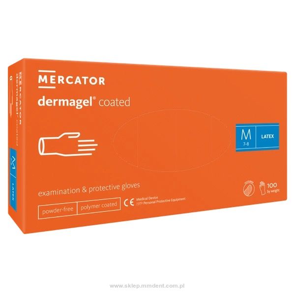Rękawice lateksowe bezpudrowe 100szt. Mercator