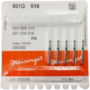Wiertła Meisinger na turbinę kulki z diamentowym nasypem listek 5szt.